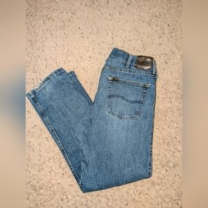 Lee Regular Fit Denim Blue Jeans Mens Size 36x30